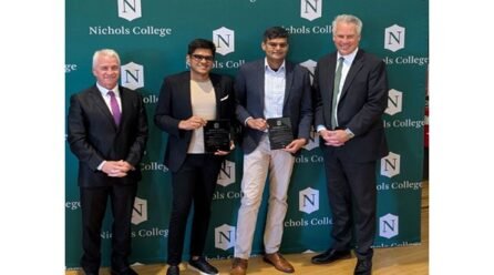 Nishant & Nikhil Rathi Felicitated at Alma Mater Nichols College for Entrepreneurial Leadership