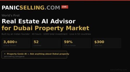 PanicSelling.com Launches Property Genie — AI Real Estate Advisor for Dubai That Knows Today’s Price Drops Before Your Broker Does.