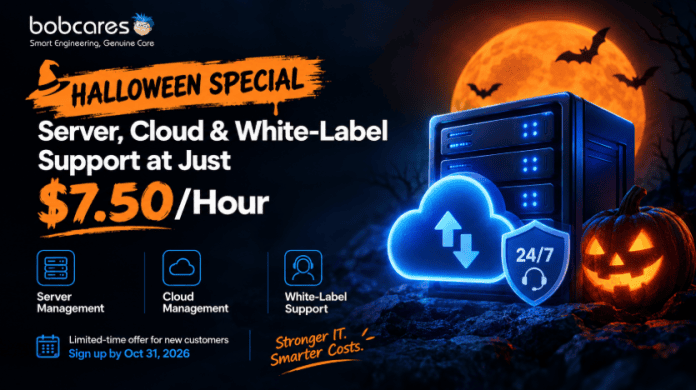 Bobcares Announces Halloween Special: Server, Cloud, and White-Label Support at Just $7.50/Hour