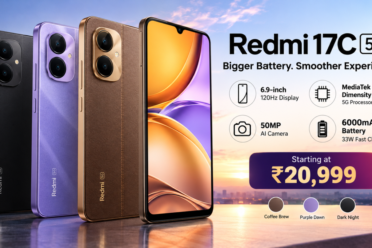 Redmi 17C 5G Launched in India Starting at ₹20,999 With 6000mAh Battery, 120Hz Display and 50MP Camera